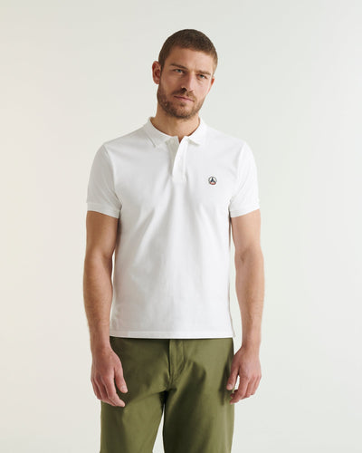 Polo en coton biologique Blanc Marbella