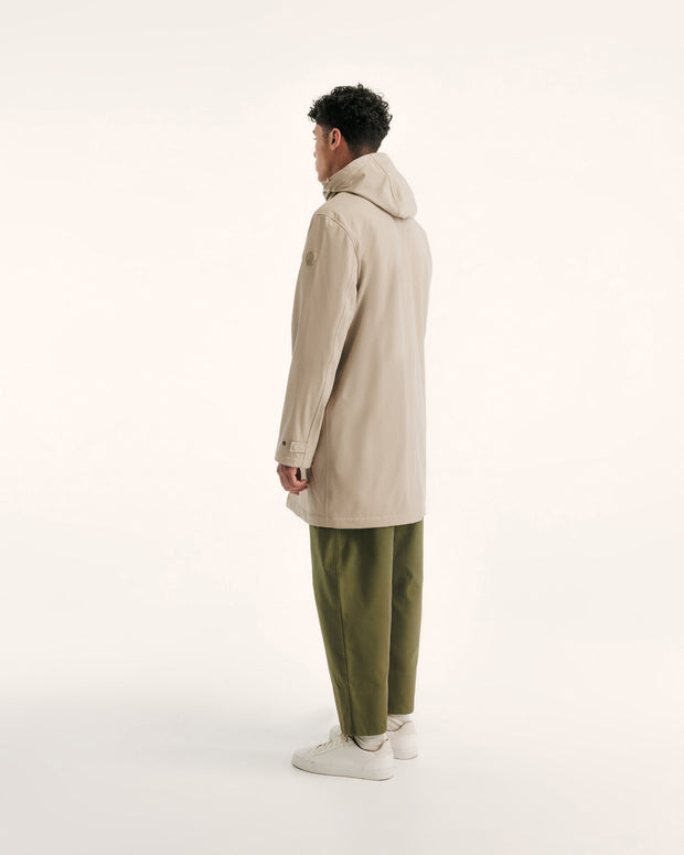 Imperméable à capuche amovible Beige Athenes