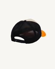 Casquette bicolore à filet Tangerine/Argile/Noir Sail